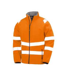 Unisex bunda (RESULT Recycled Printable Safety Softshell Jacket) > oranžová (flo) > L