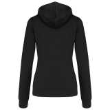 Dámska mikina(KARIBAN LADIES’ CONTRAST HOODED FULL ZIP SWEATSHIRT)>čierna / šedá(fine)>XL