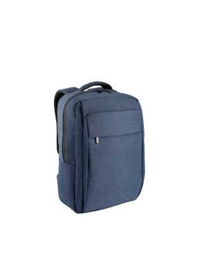 Plne polstrovaný batoh na notebook z 300D recyklovaného polyesteru > modrá (navy)