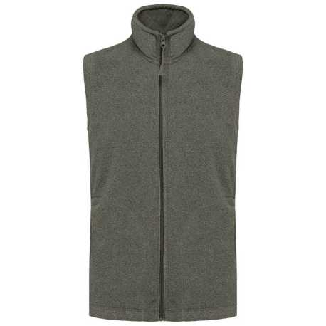 Pánska fleece vesta (KARIBAN LUCA FLEECE GILET) > zelená (marble heather) > L