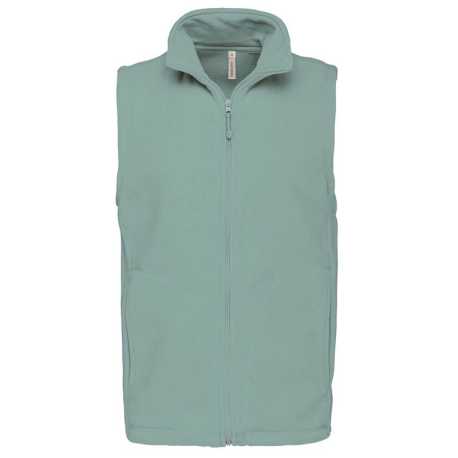 Pánska fleece vesta (KARIBAN LUCA FLEECE GILET) > zelená (sage) > 2XL
