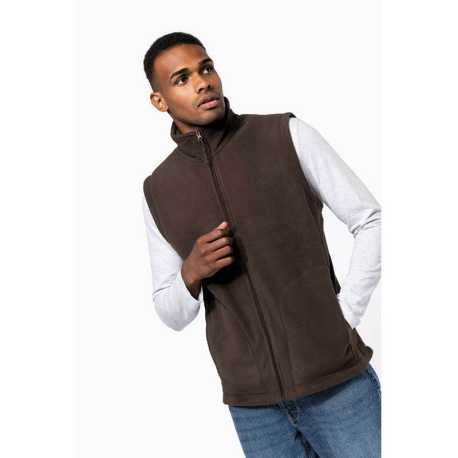 Pánska fleece vesta (KARIBAN LUCA FLEECE GILET) > zelená (marble heather) > L