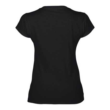 Dámske tričko (GILDAN SOFTSTYLE LADIES V-NECK T-SHIRT) > čierna > M