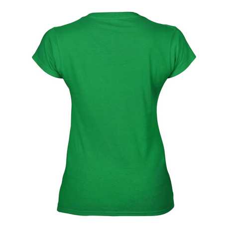 Dámske tričko (GILDAN SOFTSTYLE LADIES V-NECK T-SHIRT) > zelená (irish) > S