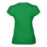 Dámske tričko (GILDAN SOFTSTYLE LADIES V-NECK T-SHIRT) > zelená (irish) > S