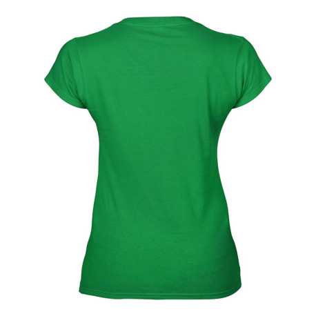 Dámske tričko (GILDAN SOFTSTYLE LADIES V-NECK T-SHIRT) > zelená (irish) > S