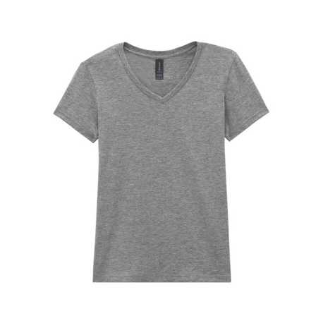 Dámske tričko (GILDAN SOFTSTYLE LADIES V-NECK T-SHIRT) > šedá (rssport) > L
