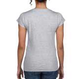 Dámske tričko (GILDAN SOFTSTYLE LADIES V-NECK T-SHIRT) > šedá (rssport) > L
