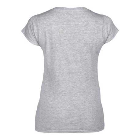 Dámske tričko (GILDAN SOFTSTYLE LADIES V-NECK T-SHIRT) > šedá (rssport) > L