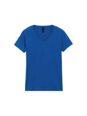 Dámske tričko (GILDAN SOFTSTYLE LADIES V-NECK T-SHIRT) > modrá (royal) > XL