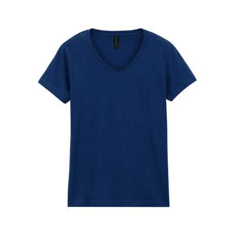 Dámske tričko (GILDAN SOFTSTYLE LADIES V-NECK T-SHIRT) > modrá (navy) > S