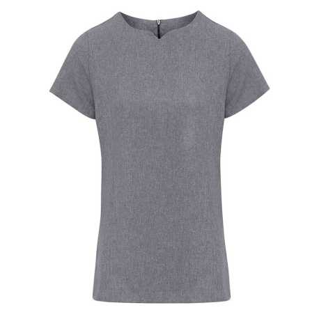 Dámska tunika (Premier ‘VIOLA' LINEN-LOOK CUT NECK BEAUTY TUNIC) > šedá (heather) > 2XL