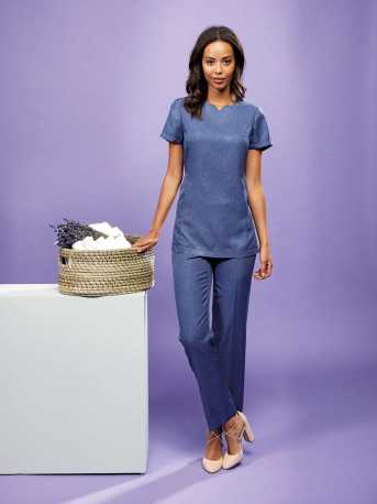 Dámska tunika (Premier ‘VIOLA' LINEN-LOOK CUT NECK BEAUTY TUNIC) > šedá (heather) > 2XL