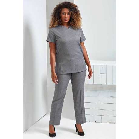 Dámska tunika (Premier ‘VIOLA' LINEN-LOOK CUT NECK BEAUTY TUNIC) > šedá (heather) > 2XL