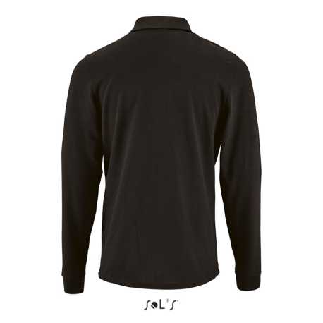 Pánska polokošeľa (SOL'S PERFECT LSL MEN - LONG-SLEEVE PIQUÉ POLO SHIRT)>čierna>S