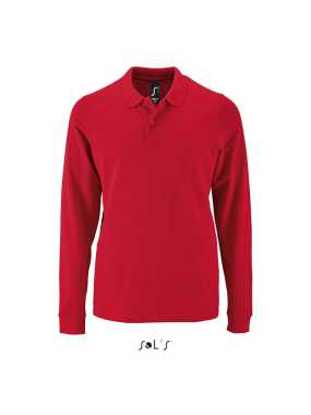 Pánska polokošeľa (SOL'S PERFECT LSL MEN - LONG-SLEEVE PIQUÉ POLO SHIRT) > červená > 3XL
