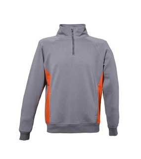 Pánska mikina (WISCONSIN by JR) > šedá / oranžová > L   