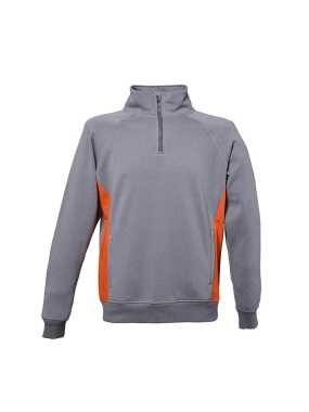 Pánska mikina (WISCONSIN by JR) > šedá / oranžová > L   