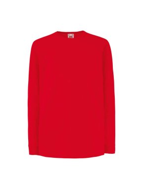 Detské tričko (FRUIT OF THE LOOM Kids Long Sleeve Valueweight T) > červená > 9/11