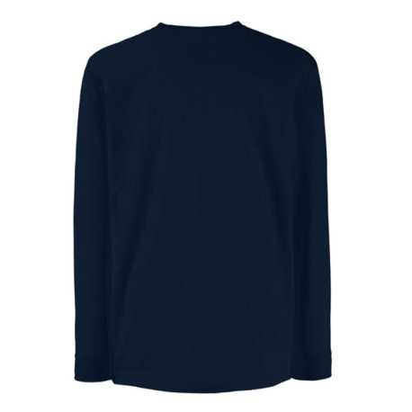 Detské tričko (FRUIT OF THE LOOM Kids Long Sleeve Valueweight T)>modrá (deep navy)>3/4