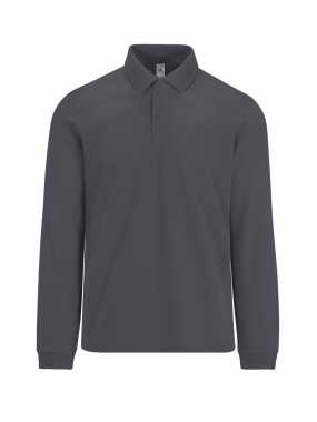 Pánska polokošeľa (B&C MY POLO 210 LSL) > šedá (dark) > XL