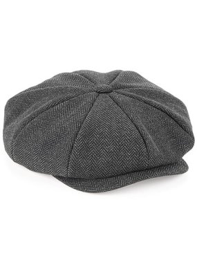 Unisex šiltovka (Beechfield Heritage Baker Boy Cap) > šedá (charcoal herringbone) > L/XL