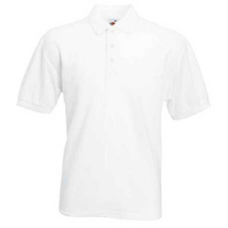 Pánska polokošeľa (FRUIT OF THE LOOM 65/35 Polo) > biela > S