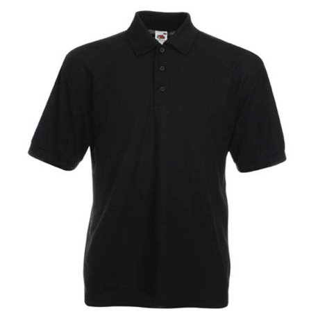 Pánska polokošeľa (FRUIT OF THE LOOM 65/35 Polo) > čierna > S