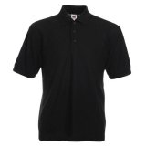 Pánska polokošeľa (FRUIT OF THE LOOM 65/35 Polo) > čierna > S