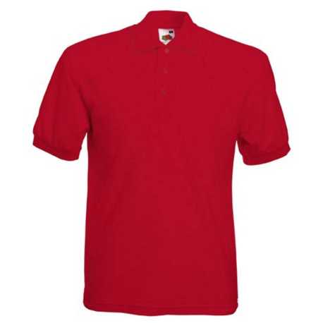 Pánska polokošeľa (FRUIT OF THE LOOM 65/35 Polo) > červená > L