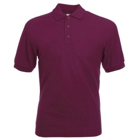 Pánska polokošeľa (FRUIT OF THE LOOM 65/35 Polo) > červená (burgundy) > S