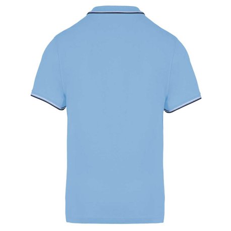 Pánska polokošeľa(KARIBAN MEN'S SHORT SLEEVE POLO)>modrá (sky) / modrá (navy) / biela>2XL