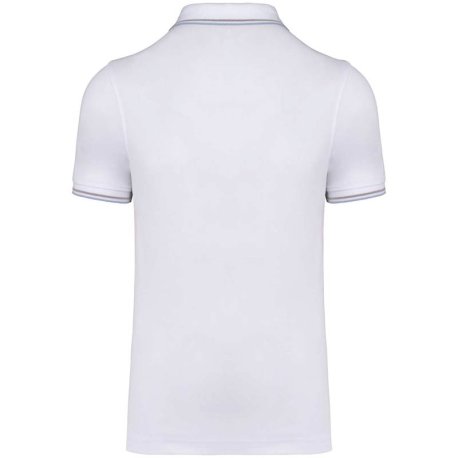 Pánska polokošeľa(KARIBAN MEN'S SHORT SLEEVE POLO)>biela / modrá (sky) / šedá (light)>2XL