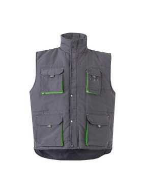 Pánska vesta (VELILLA TWO-TONE PADDED VEST) > šedá / zelená (lime) > S