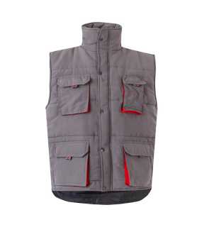 Pánska vesta (VELILLA TWO-TONE PADDED VEST) > šedá / červená > M