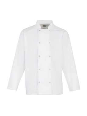Kuchárska bunda (PREMIER LONG SLEEVE PRESS STUD CHEF'S JACKET) > biela > M