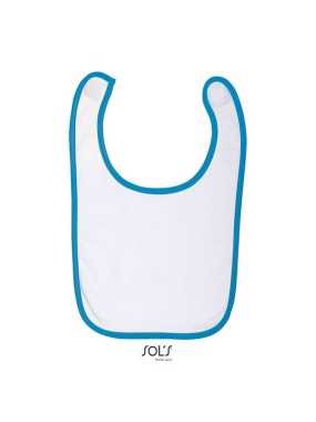Detský podbradník (SOL'S BABIB BABY BIB) > biela / modrá (aqua)