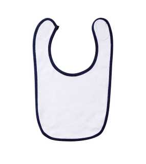 Detský podbradník (SOL'S BABIB BABY BIB) > biela / modrá (french navy)