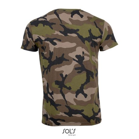 Pánske tričko (MENS ROUND COLLAR T-SHIRT) > zelená (camouflage) > 2XL