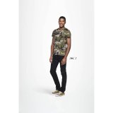 Pánske tričko (MENS ROUND COLLAR T-SHIRT) > zelená (camouflage) > 2XL