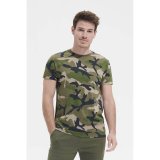 Pánske tričko (MENS ROUND COLLAR T-SHIRT) > zelená (camouflage) > 2XL