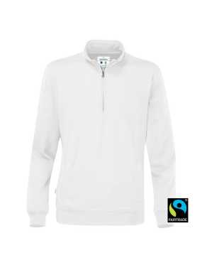 Unisex mikina (COTTOVER HALF ZIP) > biela > S