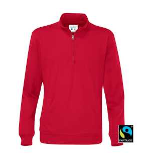 Unisex mikina (COTTOVER HALF ZIP) > červená > L