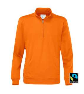 Unisex mikina (COTTOVER HALF ZIP) > oranžová > L