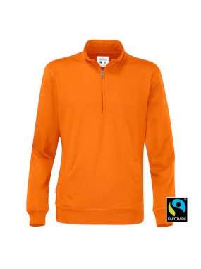 Unisex mikina (COTTOVER HALF ZIP) > oranžová > L