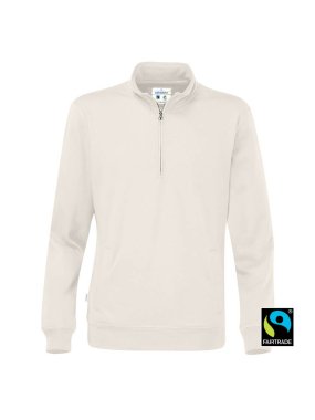 Unisex mikina (COTTOVER HALF ZIP) > biela (off) > L