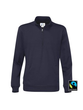 Unisex mikina (COTTOVER HALF ZIP) > modrá (navy) > 4XL