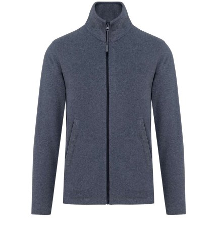 Pánska fleece bunda(KARIBAN FALCO-FULL ZIP JACKET)>modrá(french navy heather)>2XL