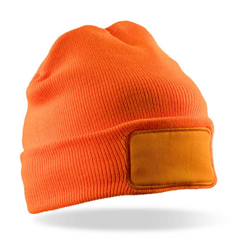 Zimná čiapka (RESULT Recycled Printers Thinsulate Beanie) > oranžová (flo)