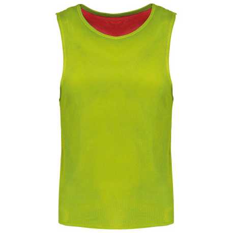 Unisex tielko(PROACT REVERSIBLE BIB)>červená (sporty) / zelená (fluorescent)>S/M